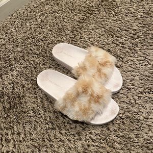 Brown and white slides